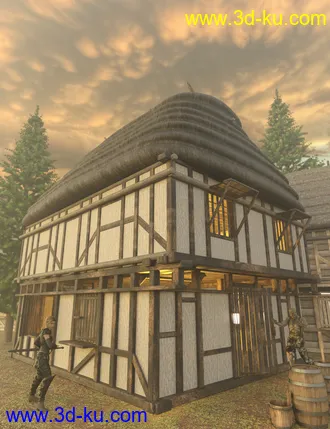 3D打印模型Timber Framed Houses 3的图片