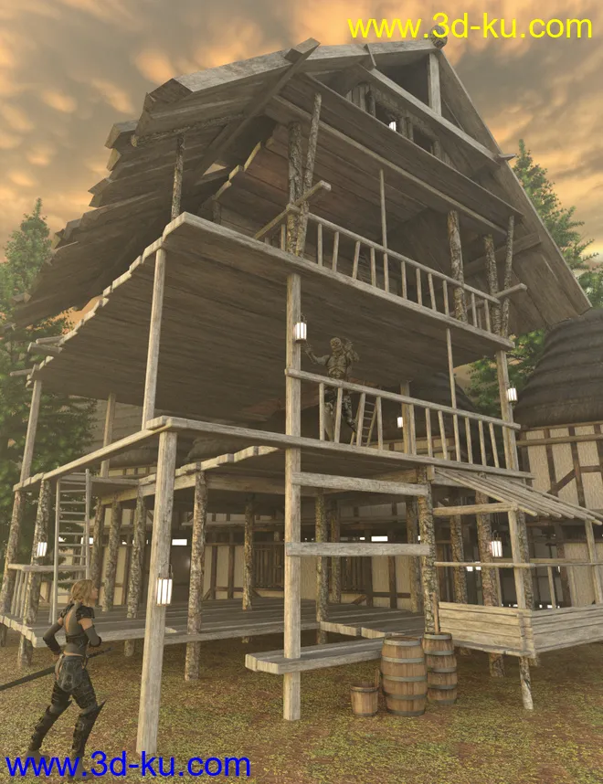 Timber Framed Houses 3模型的图片4