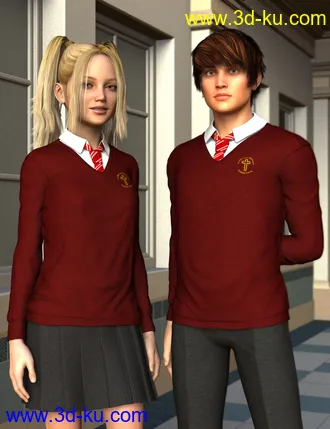 3D打印模型Time for School Sweater for Genesis 2的图片
