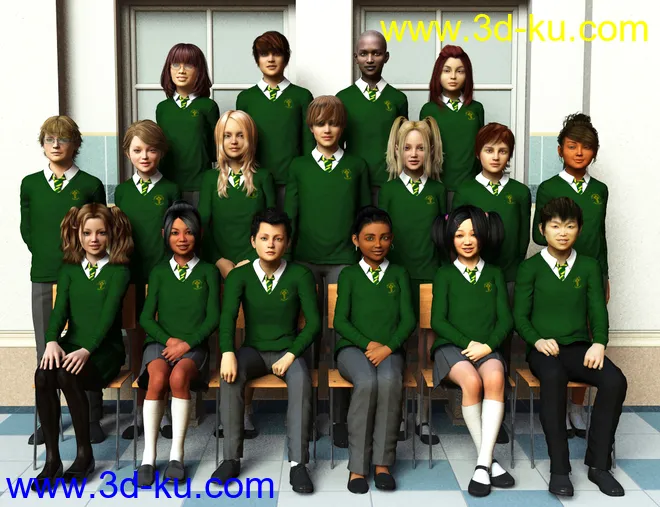 Time for School Sweater for Genesis 2模型的图片2