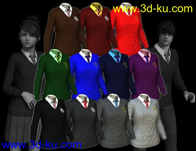 Time for School Sweater for Genesis 2模型的图片5
