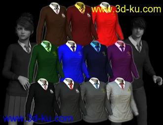 3D打印模型Time for School Sweater for Genesis 2的图片