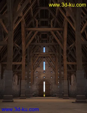 3D打印模型Tithe Barn的图片