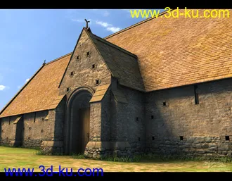 3D打印模型Tithe Barn的图片