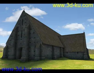 3D打印模型Tithe Barn的图片