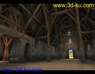 3D打印模型Tithe Barn的图片