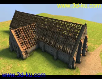 3D打印模型Tithe Barn的图片