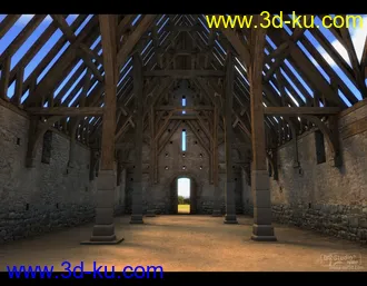 3D打印模型Tithe Barn的图片