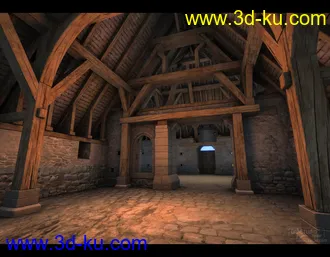 3D打印模型Tithe Barn的图片