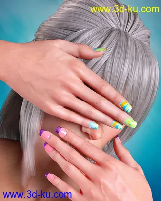 3D打印模型TMHL Nails for Genesis 3 and 8 Female(s)的图片