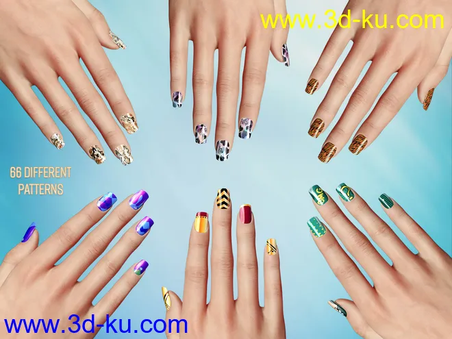 TMHL Nails for Genesis 3 and 8 Female(s)模型的图片4