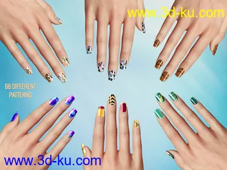 3D打印模型TMHL Nails for Genesis 3 and 8 Female(s)的图片
