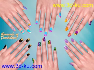 3D打印模型TMHL Nails for Genesis 3 and 8 Female(s)的图片