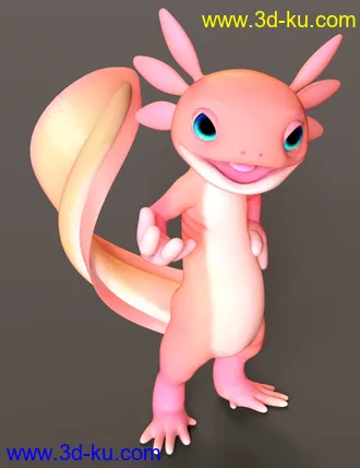 3D打印模型Toon Axolotl for Genesis 8 Males的图片