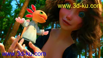 3D打印模型Toon Axolotl for Genesis 8 Males的图片