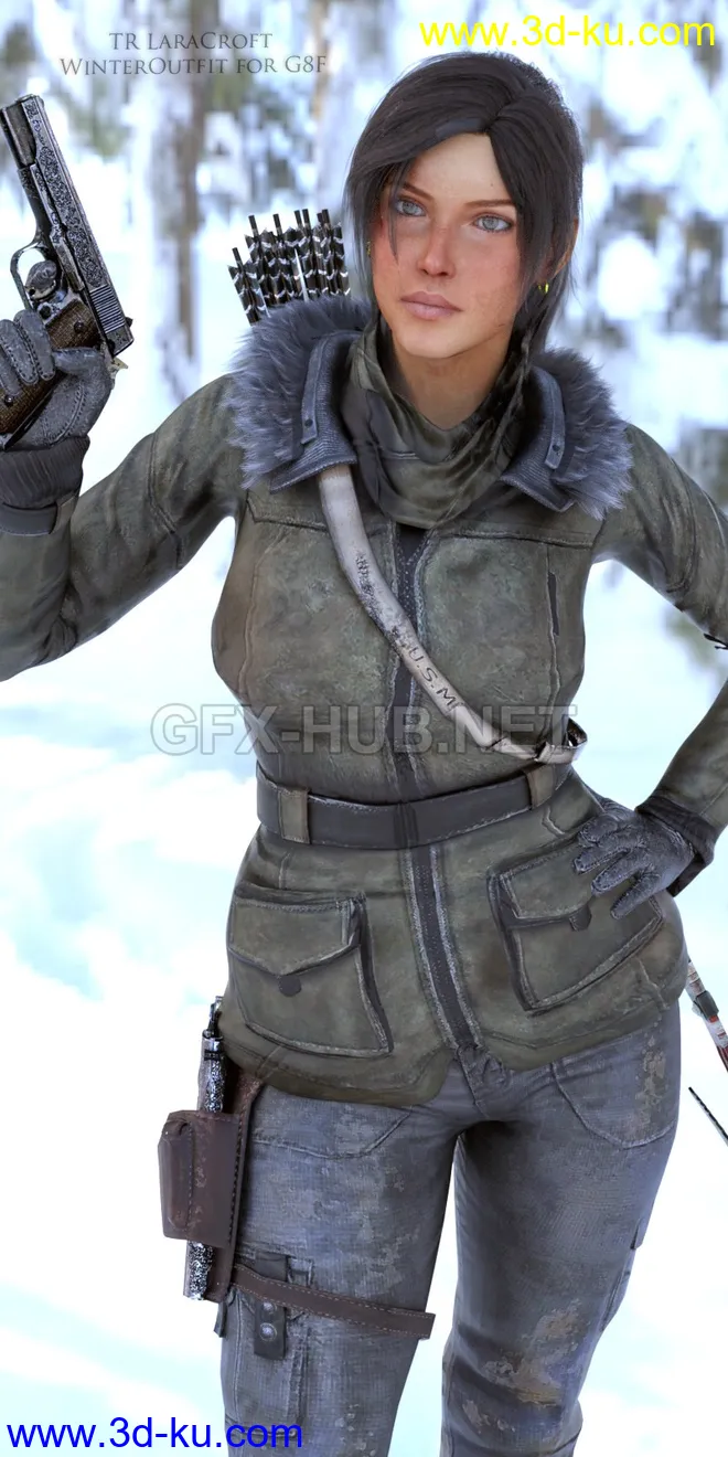 TR LaraCroft WinterOutfit for G8F模型的图片1