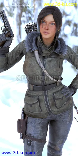 3D打印模型TR LaraCroft WinterOutfit for G8F的图片
