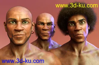 3D打印模型Trevon's 70s Style Character Hair and Outfit for Genesis 8.1 Male的图片