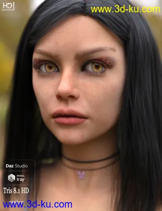 Tris HD For Genesis 8.1 Female模型的图片3