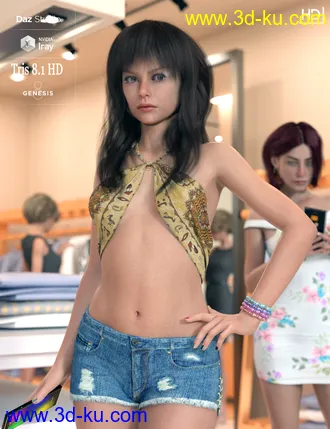 Tris HD For Genesis 8.1 Female模型的图片4