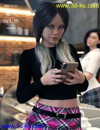 Tris HD For Genesis 8.1 Female模型的图片13