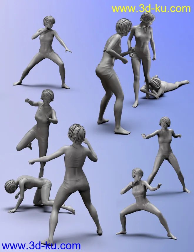 Two vs One poses for Genesis 8模型的图片3