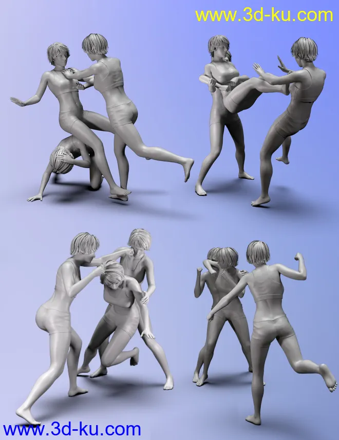 Two vs One poses for Genesis 8模型的图片4