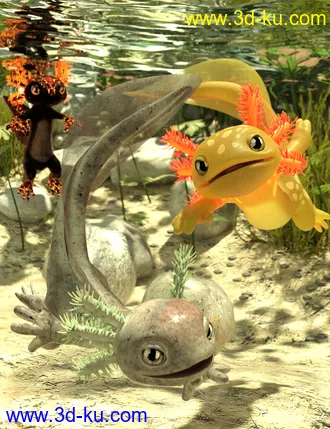 3D打印模型Ultimate Textures for Toon Axolotl的图片