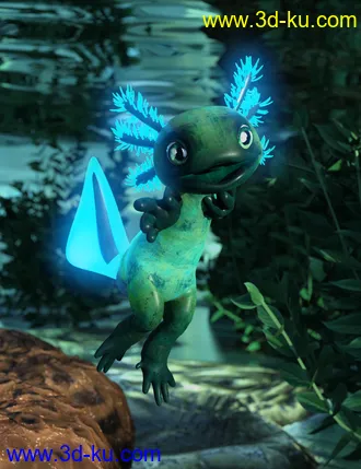 3D打印模型Ultimate Textures for Toon Axolotl的图片
