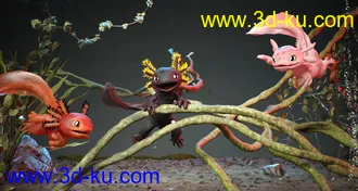 3D打印模型Ultimate Textures for Toon Axolotl的图片