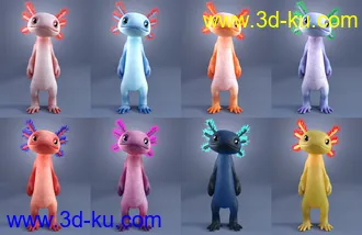 3D打印模型Ultimate Textures for Toon Axolotl的图片