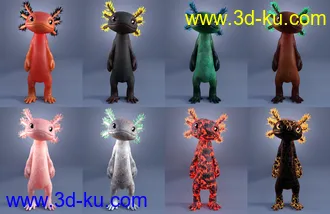 3D打印模型Ultimate Textures for Toon Axolotl的图片