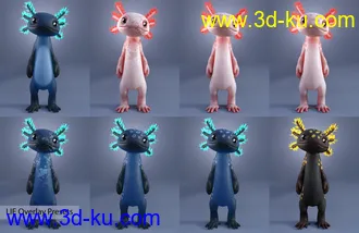 3D打印模型Ultimate Textures for Toon Axolotl的图片