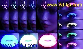 3D打印模型Ultra Bright Makeup for Genesis 8 Female的图片