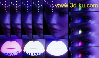 3D打印模型Ultra Bright Makeup for Genesis 8 Female的图片