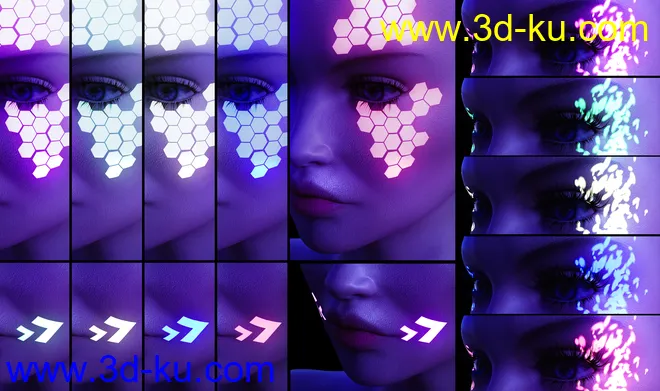 Ultra Bright Makeup for Genesis 8 Female模型的图片3