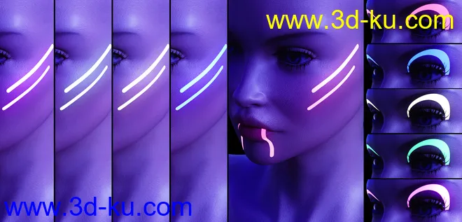 Ultra Bright Makeup for Genesis 8 Female模型的图片5