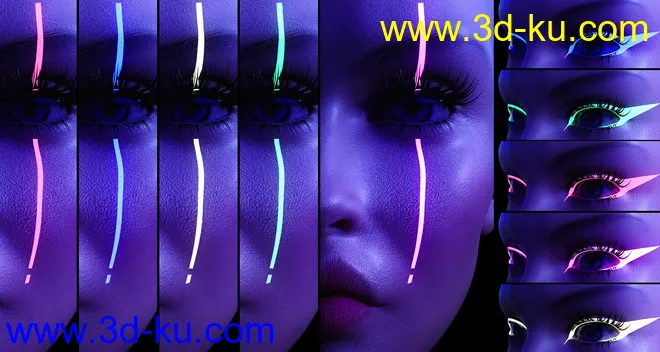 Ultra Bright Makeup for Genesis 8 Female模型的图片6