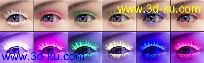 Ultra Bright Makeup for Genesis 8 Female模型的图片8