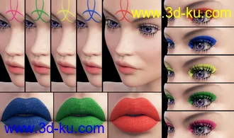 3D打印模型Ultra Bright Makeup for Genesis 8 Female的图片
