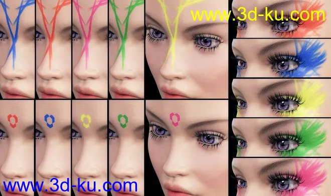 Ultra Bright Makeup for Genesis 8 Female模型的图片13