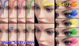 3D打印模型Ultra Bright Makeup for Genesis 8 Female的图片