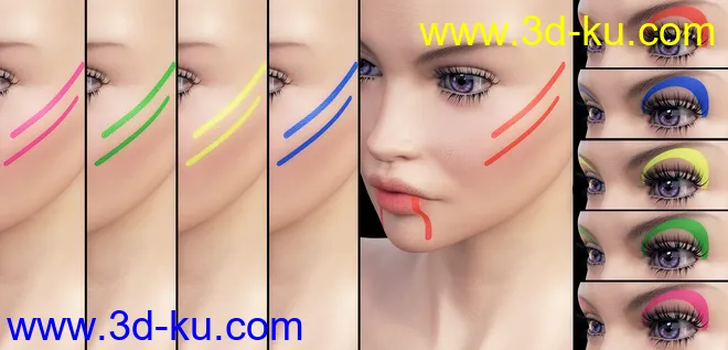 Ultra Bright Makeup for Genesis 8 Female模型的图片14