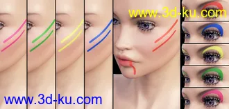 3D打印模型Ultra Bright Makeup for Genesis 8 Female的图片