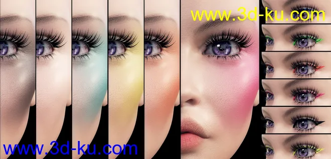 Ultra Bright Makeup for Genesis 8 Female模型的图片16