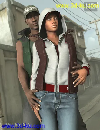 3D打印模型Urban Survivors HD for Genesis 2 Female(s) and Male(s)的图片