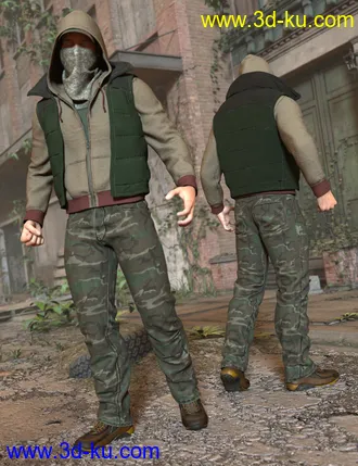 3D打印模型Urban Survivors HD for Genesis 2 Female(s) and Male(s)的图片