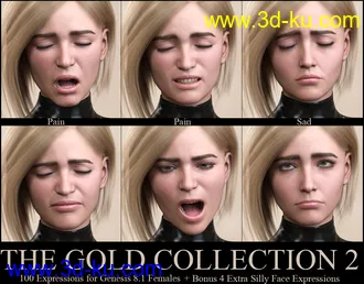 3D打印模型V 100 Expressions The Gold Collection 2 for Genesis 8.1 Female的图片