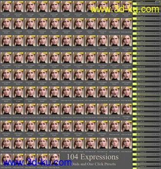 V 100 Expressions The Gold Collection 2 for Genesis 8.1 Female模型的图片22