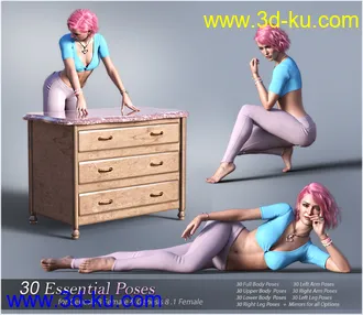 3D打印模型V Essential Poses for Genesis 8 Female & Genesis 8.1 Female的图片